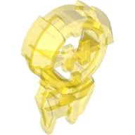 Large Figure Chest Badge with 'H' Hero Factory Logo in Spiked Circle / Trans-Yellow