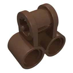 Technic Axle and Pin Connector Perpendicular Double / Brown