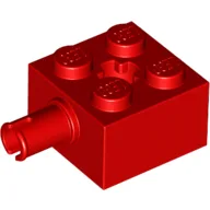 Brick Special 2 x 2 with Pin and Axle Hole / Red