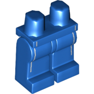 Lego Hips and Blue Legs with White Vertical Lines Print / Blue
