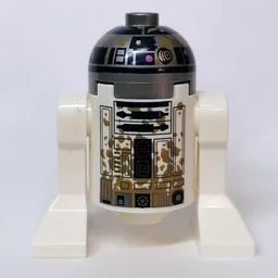 Astromech Droid, R2-D2, Flat Silver Dome, Mud Stains, Dual Sided Printed Body