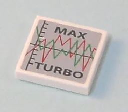 Tile 2 x 2 with Graph and 'MAX TURBO' Pattern (Sticker) - Set 7642