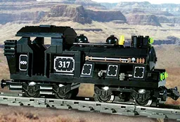 Large Train Engine Black