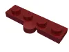 Hinge Plate 1 x 4 Swivel Top / Base - Solid Clip [Complete Assembly] / Dark Red