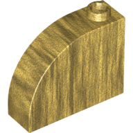 Lego Brick Curved 1 x 3 x 2 / Pearl Gold