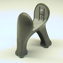 Animal Body Part, Dinosaur, Legs Long [Plain] / Dark Gray