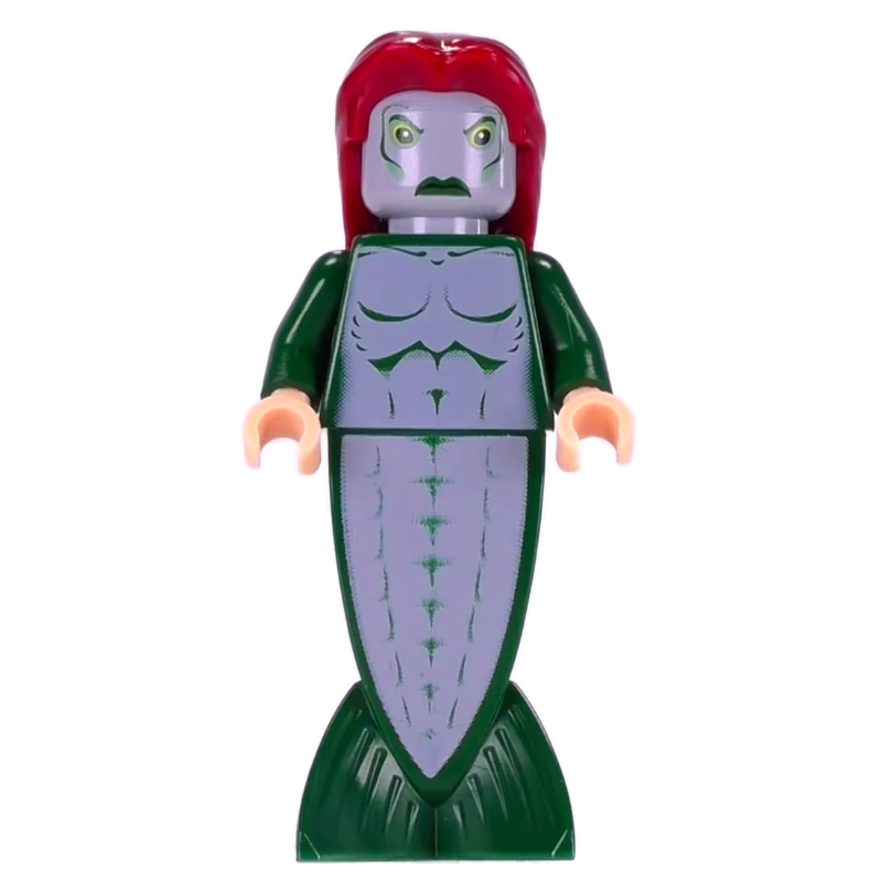 Lego Merman with Dark Red Hair