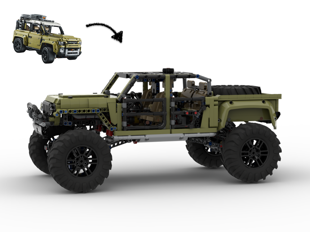 Lego 42110 C model - Jeep Wrangler Bruiser Conversion