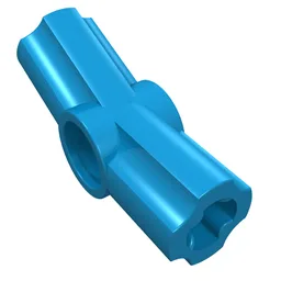 Technic Axle and Pin Connector Angled #3 - 157.5° / Dark Azure