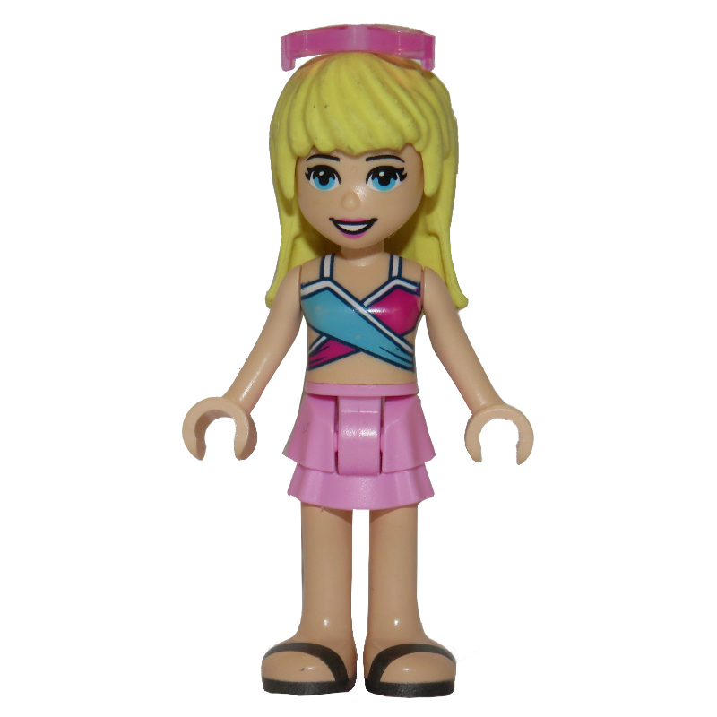 Lego Stephanie - Medium Blue/Dark Purple Bikini, Bright Pink Skirt