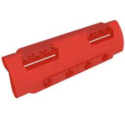 Technic Panel Curved 11 x 3 with 10 Pin Holes through Panel Surface / Red