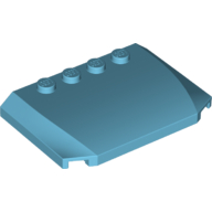 Lego Brick Wedged, Curved Triple 4 x 6 x 2/3 with 4 Studs / Medium Azure
