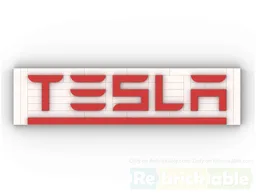 Logo TESLA (White & Red)