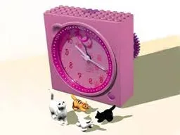 Cat with Kittens Clock