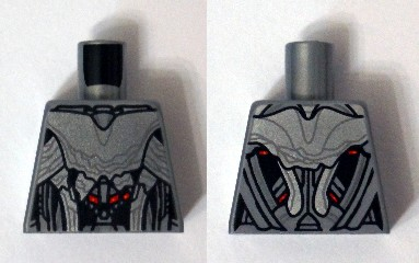 Lego Torso Silver Armor with Red Spots Pattern (Ultimate Ultron)