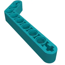 Technic Beam 1 x 9 Bent (7 - 3) Thick / Dark Turquoise