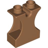 Lego Duplo Brick 1 x 2 x 2 with Side Cutouts and Channel in Top / Medium Nougat