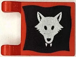 Flag 2 x 2 Square with Wolfpack Print