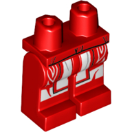 Lego Hips and Red Legs with White Sash, Robe / Red