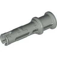 Technic Pin Long with Friction Ridges Lengthwise and Stop Bush [3 Lateral Holes, Big Pin Hole] / Light Gray