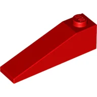 Brick Sloped 18° 4 x 1 / Red
