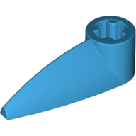 Lego Technic Tooth 1 x 3 with Axle Hole [Rounded Underside] / Dark Azure