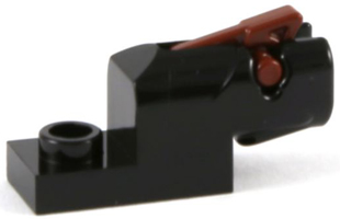 Lego Projectile Launcher, 1 x 2 Mini Blaster / Shooter with Reddish Brown Trigger (15403 / 15392)