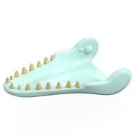 Animal Body Part, Dinosaur, Mosasaurus Lower Jaw, Tan Teeth Print / Light Aqua