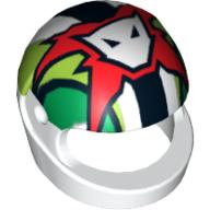 Lego Helmet, Standard with Team Extreme Logo Print / White