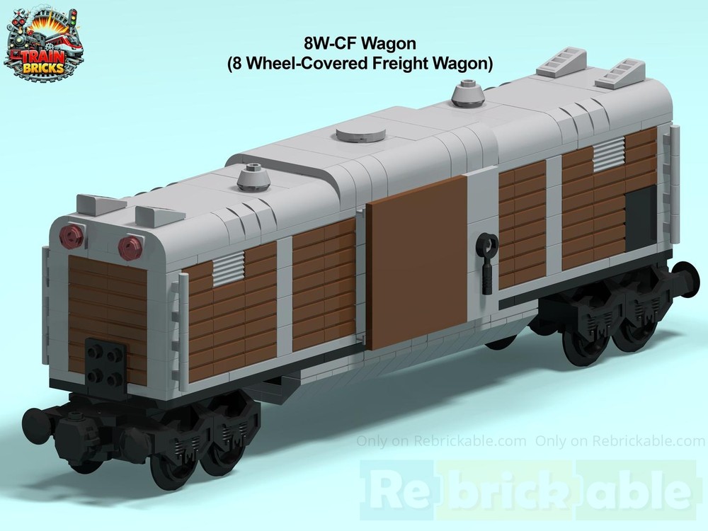 Lego 8W-CF Wagon (8 Wheel- Covered Freight Wagon