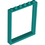 Lego Door Frame 1 x 6 x 6 / Dark Turquoise