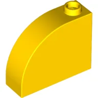 Brick Curved 1 x 3 x 2 / Yellow