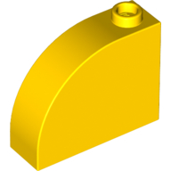 Lego Brick Curved 1 x 3 x 2 / Yellow