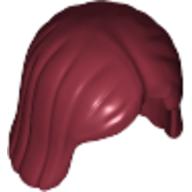 Lego Hair Center Parting / Dark Red