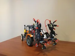 Four-rotor mounted tedder