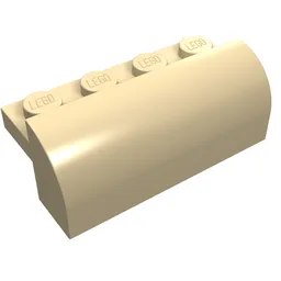 Brick Curved 2 x 4 x 1 1/3 / Tan