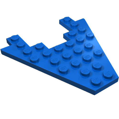 Lego Wedge Plate 8 x 8 with 3 x 4 Cutout / Blue
