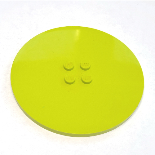 Lego Plate Special Round 8 x 8 with 2 x 2 Center Studs without Groove / Medium Lime