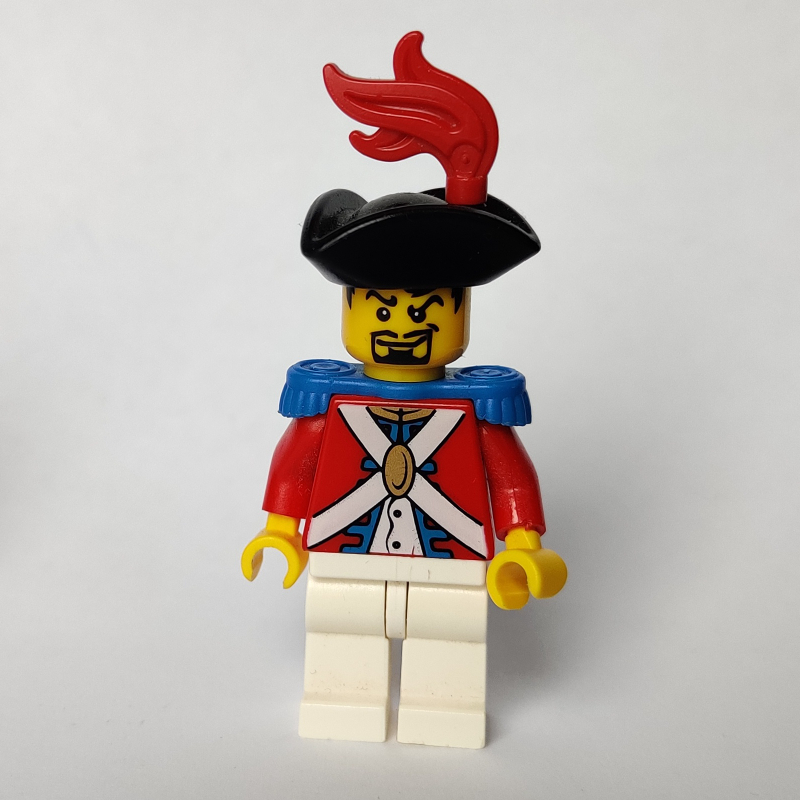 Lego Soldier (Imperial Soldier II) - Black Beard, Blue Epaulette, Red Plume