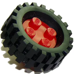 Wheel Classic 4 Studs and Metal Axle Cam with Black Tire 30 x 10.5 Offset Tread (7039 / 2346)