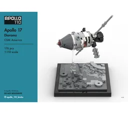 Apollo 17 Diorama – CSM 'America' [1:110 scale]
