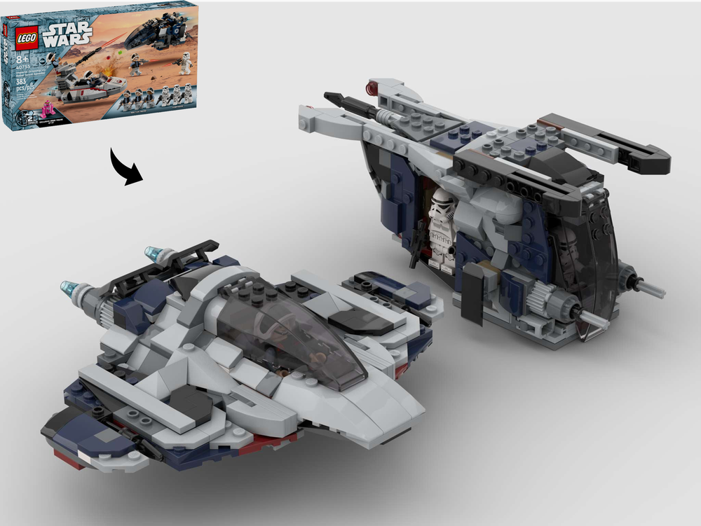 Lego 2-in-1 Alternate Builds Bundle - 40755 Imperial Dropship vs Rebel Scout Speeder