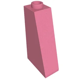 Brick Sloped 75° 2 x 1 x 3 with Open Stud / Medium Dark Pink