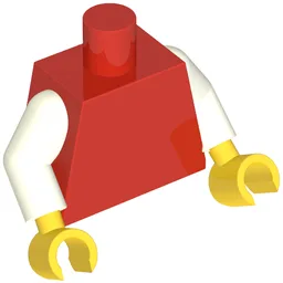 Torso, White Arms, Yellow Hands [Plain] / Red