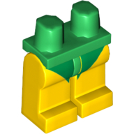 Lego Hips and Yellow Legs with Green Short Swimsuit Print / Green