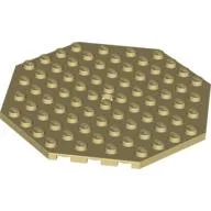 Plate Special 10 x 10 Octagonal with Hole / Tan