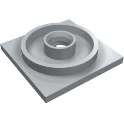 Turntable 4 x 4 Square Base / Light Bluish Gray