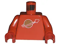 Torso with Classic Space Logo Pattern / Red Arms / Red Hands