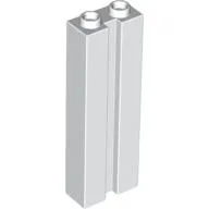 Brick Special 1 x 2 x 5 with Groove / White