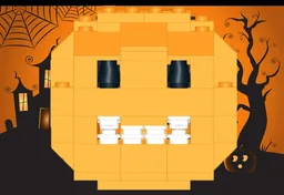 Glowing halloween pumpkin